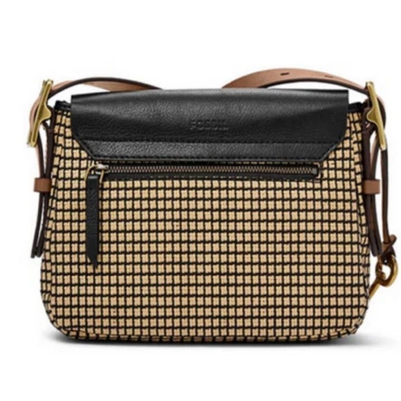 Fossil Harper Straw Small Leather Crossbody - Picture 3 of 10